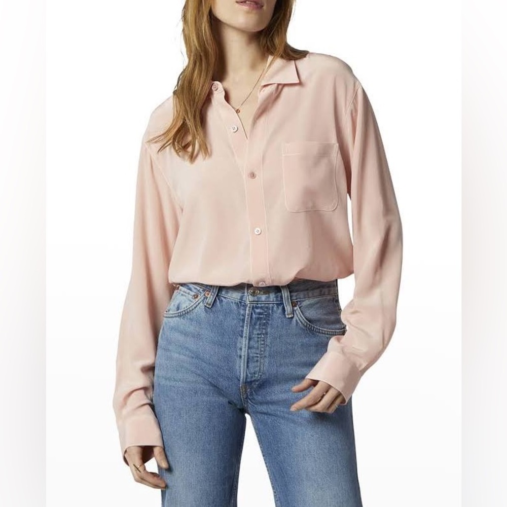 Blush Pink Equipment Blouse Size S